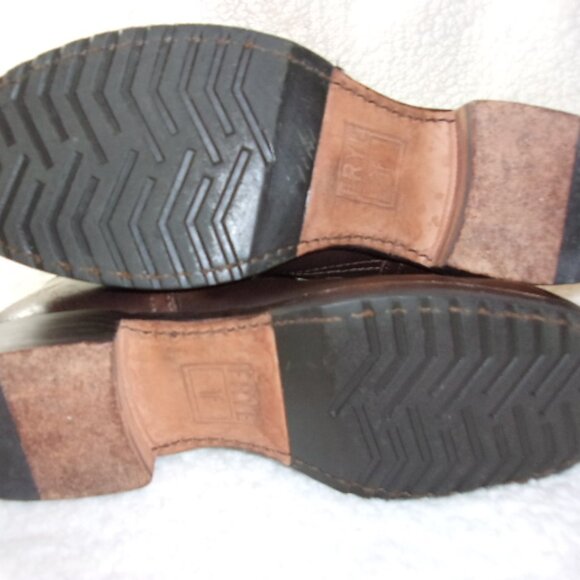 S-131 WOMENS FRYE VERONICA SLOUCH BROWN LEATHER ENGINEER BOOTS - Picture 16 of 16